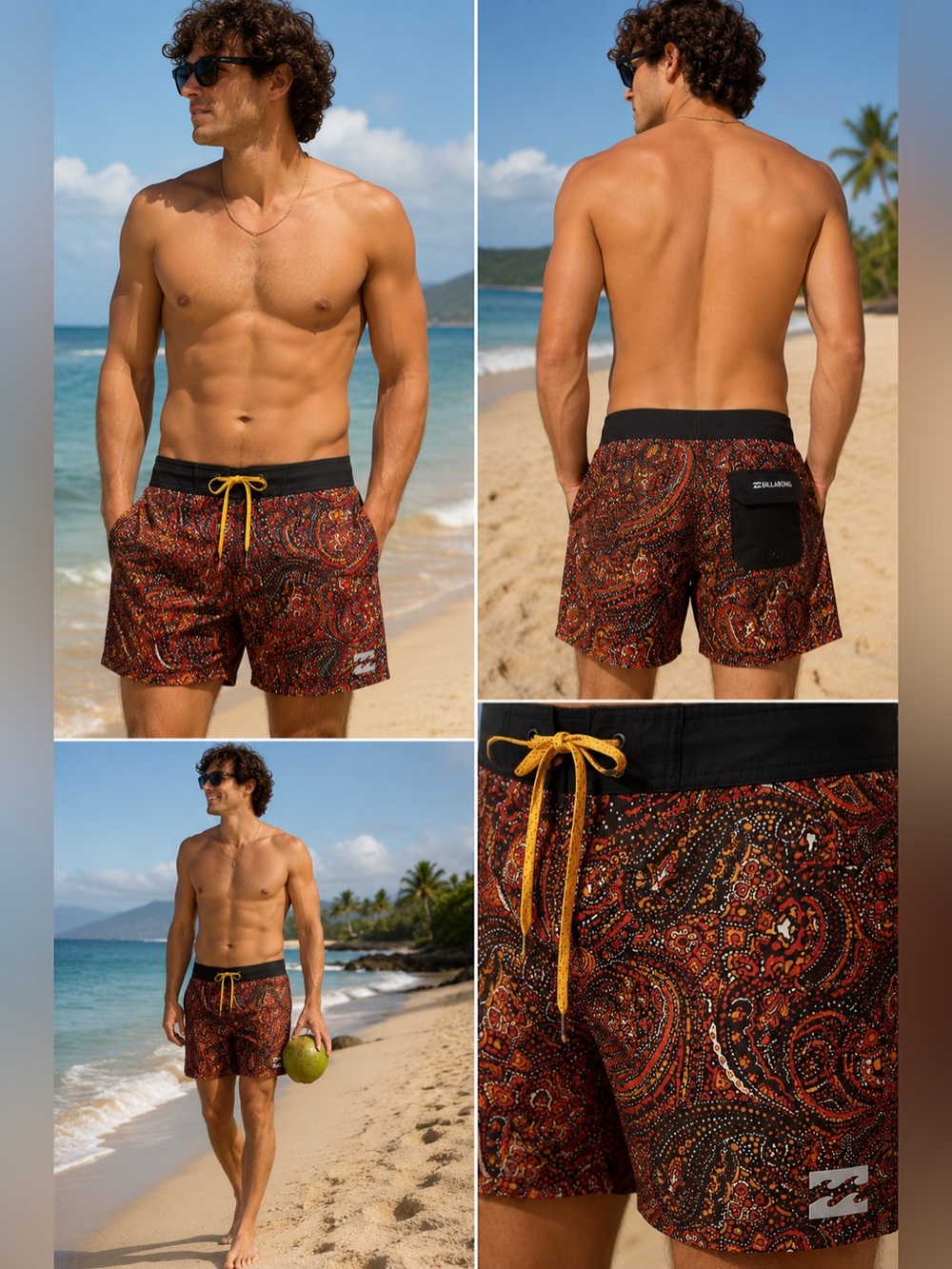 Billabong Sundays Airlite Broadshorts Men’s Size 36/9” inseam Surf Swim Trunks
